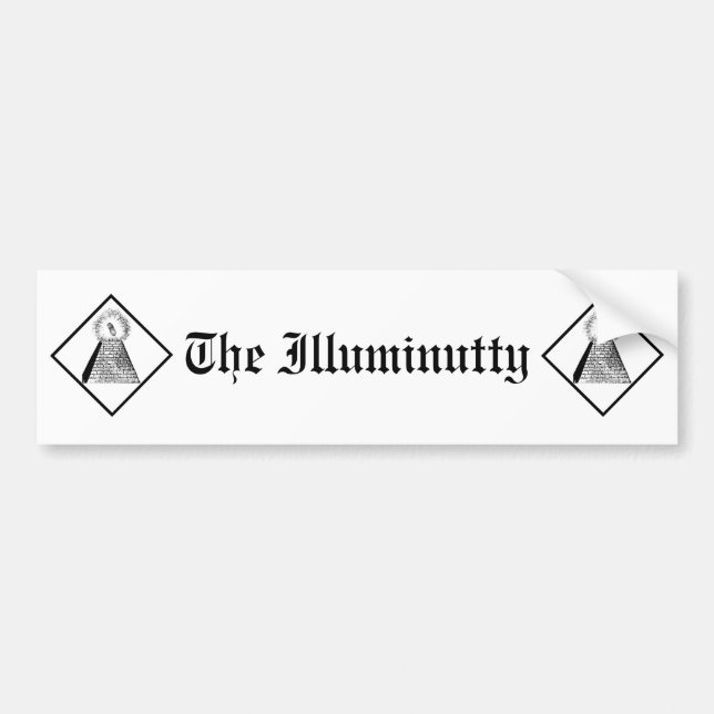 The Illuminutty Bumper Sticker (Front)