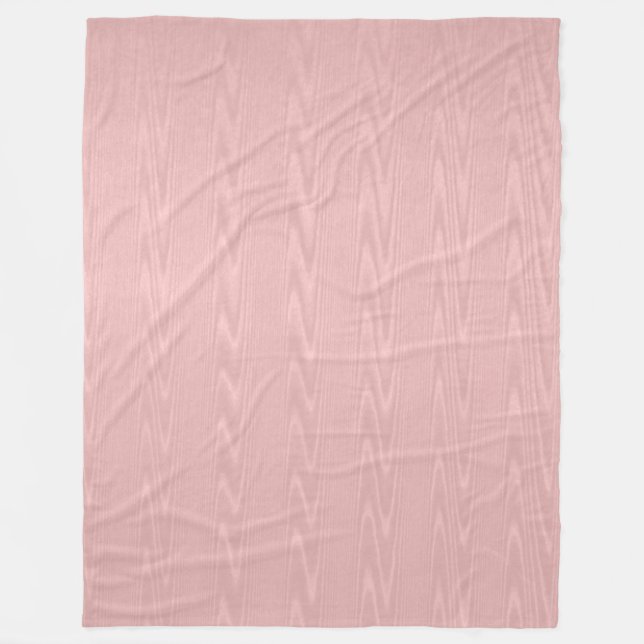 The Illusion of Pink Moiré Fleece Blanket (Front)