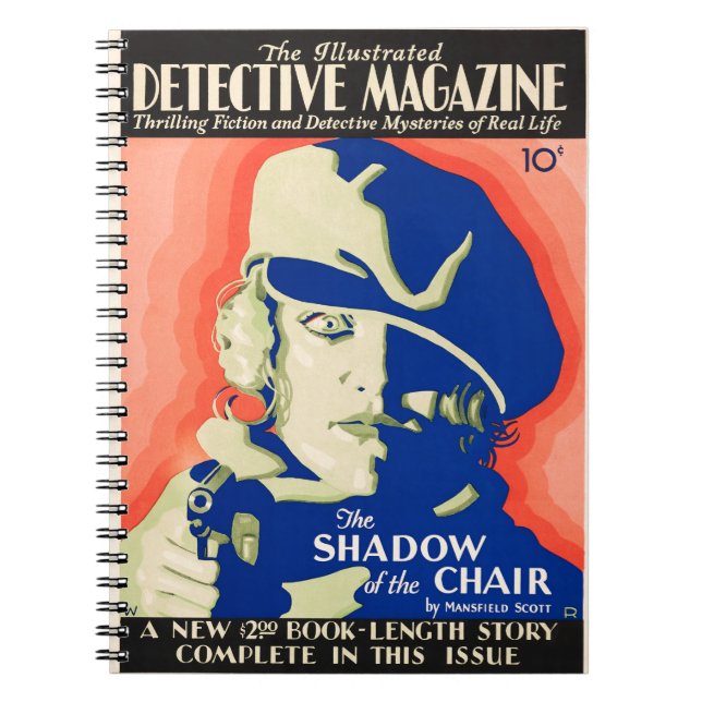The Illustrated Detective Magazine 1930 Crime Noir Notebook (Front)