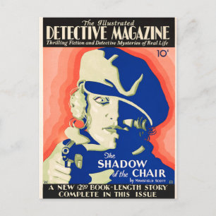 The Illustrated Detective Magazine 1930 Crime Noir Postcard
