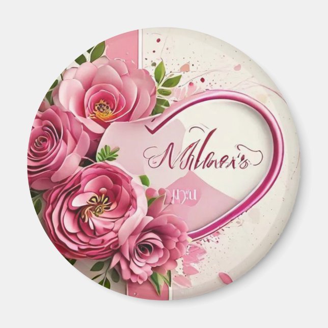 The image displays a vibrant blue bridal shower in magnet (Front)