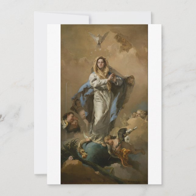 The Immaculate Conception by Giovanni Tiepolo Invitation (Front)