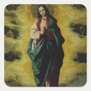The Immaculate Conception, c.1630-35 Square Sticker