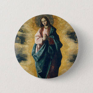 The Immaculate Conception Celestial Radiance Art 6 Cm Round Badge