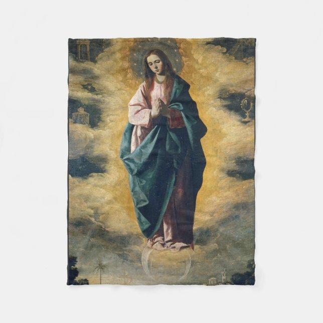 The Immaculate Conception Celestial Radiance Art Fleece Blanket (Front)