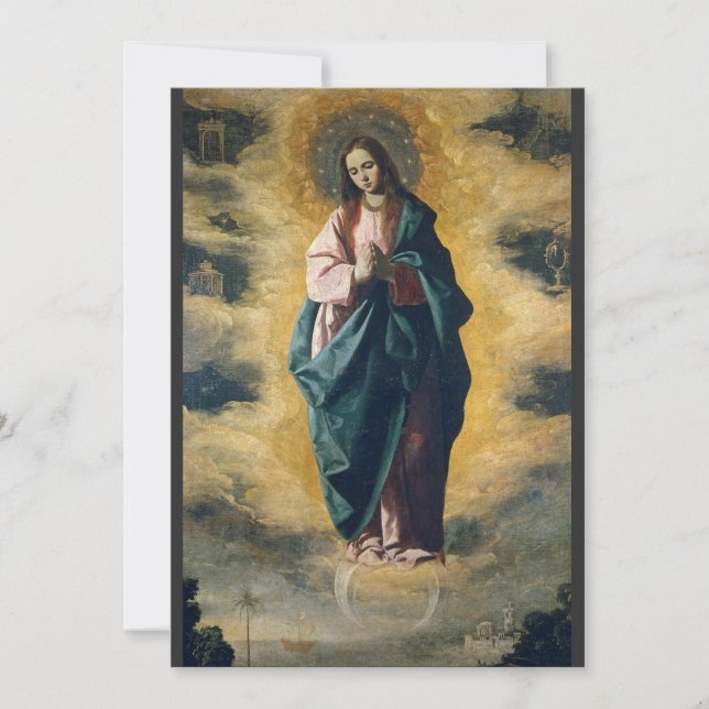 The Immaculate Conception Celestial Radiance Art Holiday Card (Front)
