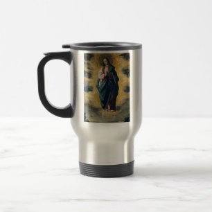 The Immaculate Conception Celestial Radiance Art Travel Mug