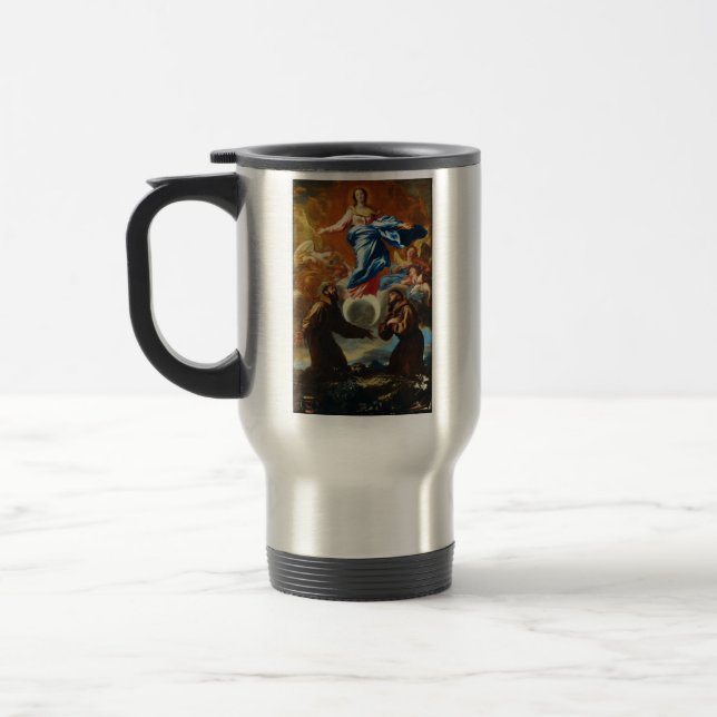 The Immaculate Conception of Virgin Mary Travel Mug (Left)