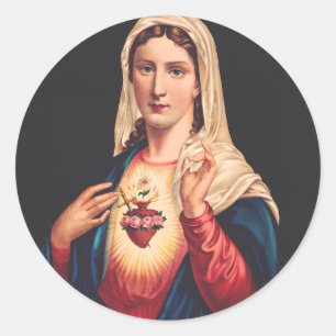 The Immaculate Heart of Mary Classic Round Sticker