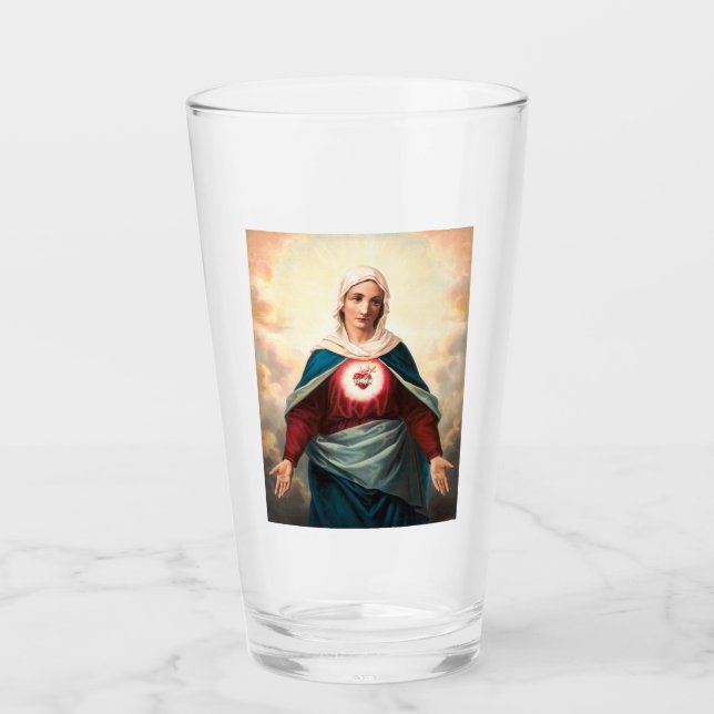 The Immaculate Heart of Mary Glass (Front)