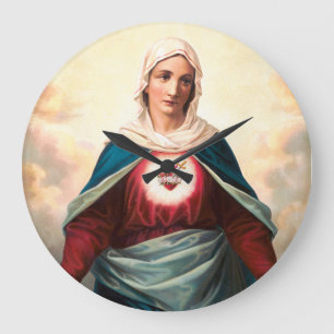 The Immaculate Heart of Mary Large Clock