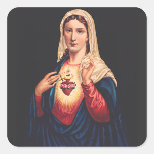 The Immaculate Heart of Mary Square Sticker