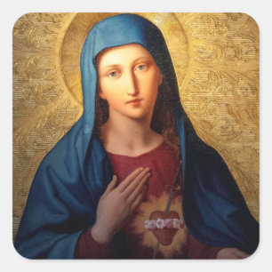 The Immaculate Heart Of Mary Square Sticker