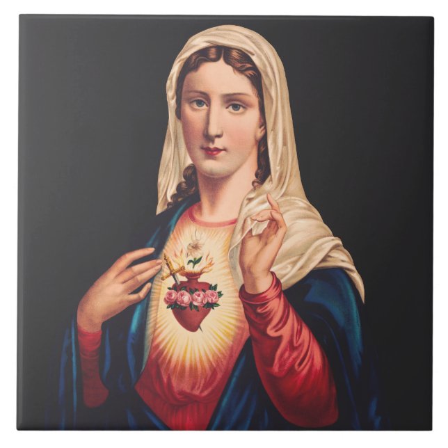 The Immaculate Heart of Mary Tile (Front)