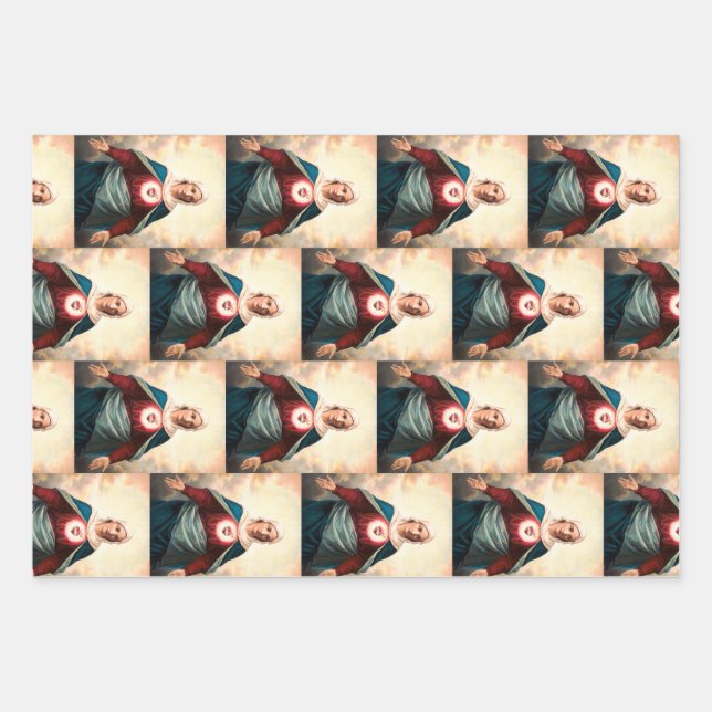The Immaculate Heart of Mary Wrapping Paper Sheet (Front)