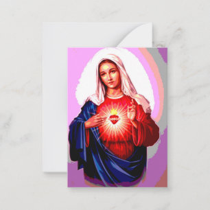 The Immaculate Heart of Virgin Mary Card