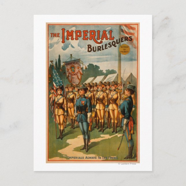 The Imperial Burlesquers Female Soldiers Play Postcard (Front)