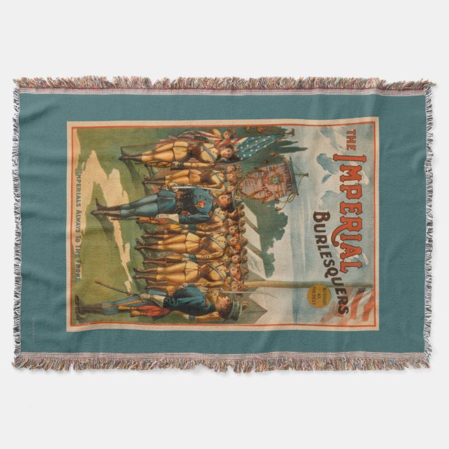 The Imperial Burlesquers Female Soldiers Play Throw Blanket (Front)
