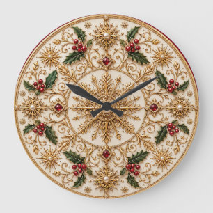 The Imperial Winter Mandala Large Clock