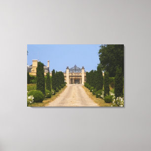 The imposing entrance to Chateau Haut Sarpe, the Canvas Print