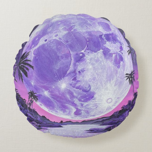"the Impossible Moon"- Round Cushion (Front)