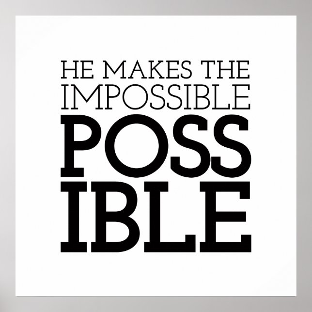 The Impossible to Possible Gospel Sayings Aestheti Poster (Front)