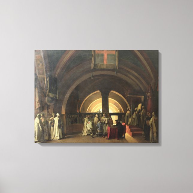 The Inauguration of Jacques de Molay Canvas Print (Front)