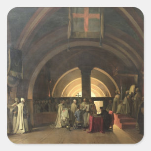 The Inauguration of Jacques de Molay Square Sticker