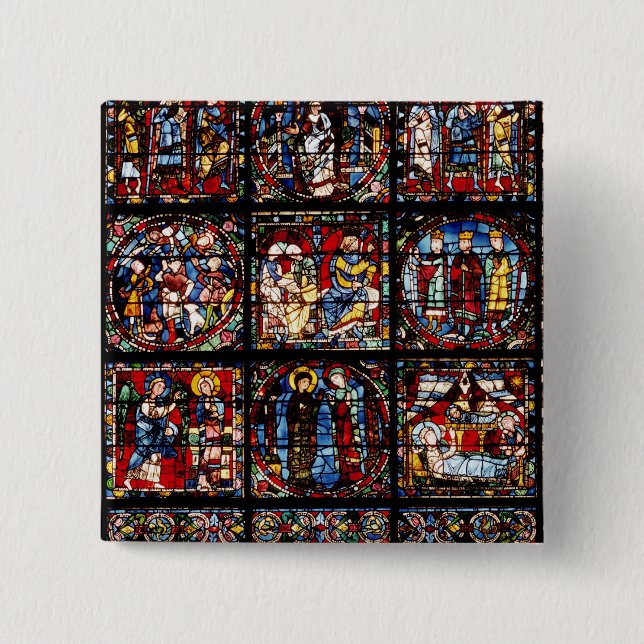 The Incarnation Window 15 Cm Square Badge (Front)