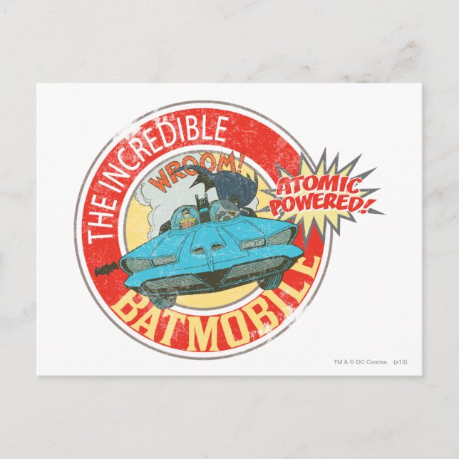 The Incredible Batmobile Icon Postcard (Front)