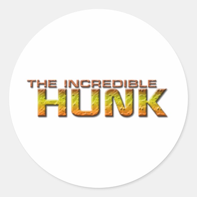 The Incredible Hunk Classic Round Sticker (Front)