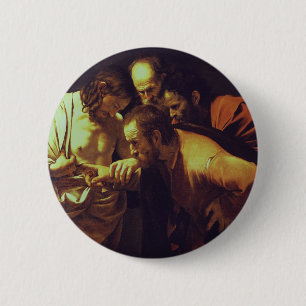 The Incredulity of Saint Thomas by Caravaggio 6 Cm Round Badge