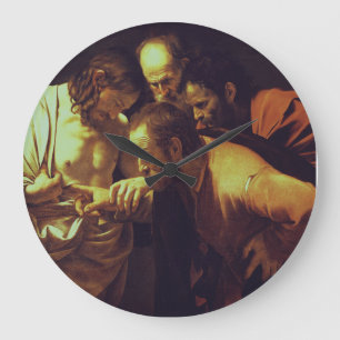 The Incredulity of Saint Thomas by Caravaggio Large Clock