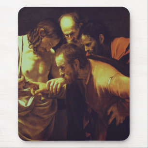 The Incredulity of Saint Thomas by Caravaggio Mouse Mat