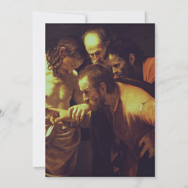 The Incredulity of Saint Thomas by Caravaggio Thank You Card (Front)