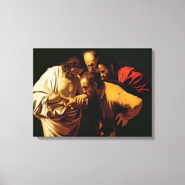 The Incredulity of St. Thomas, 1602-03 Canvas Print (Front)