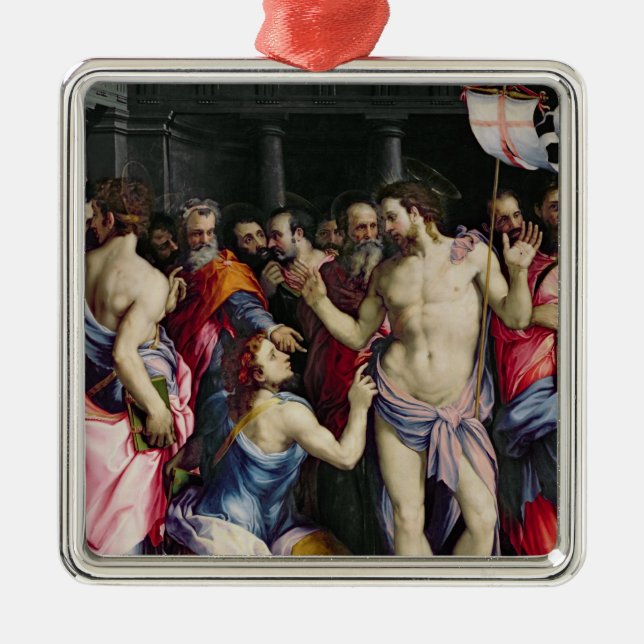 The Incredulity of St. Thomas, c.1547 Metal Tree Decoration (Front)