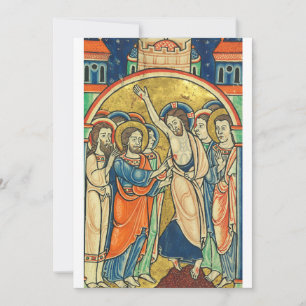 The Incredulity of St Thomas from Psalter  Holiday Card