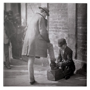 The Independant Shoe Black, from 'Street Life in L Tile