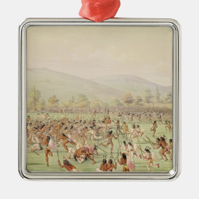 The Indian Ball Game, c.1832 Metal Tree Decoration (Front)