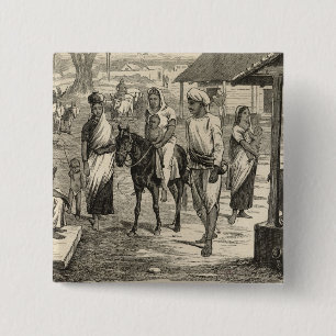 The Indian Famine 15 Cm Square Badge