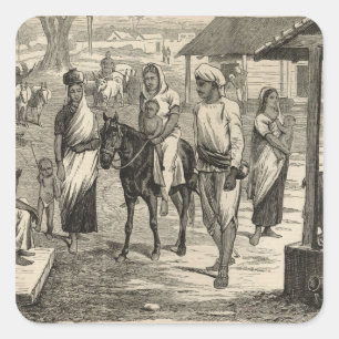 The Indian Famine Square Sticker