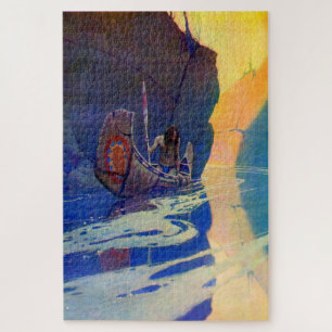 The Indian In His Solitude NC Wyeth 1907  Jigsaw Puzzle