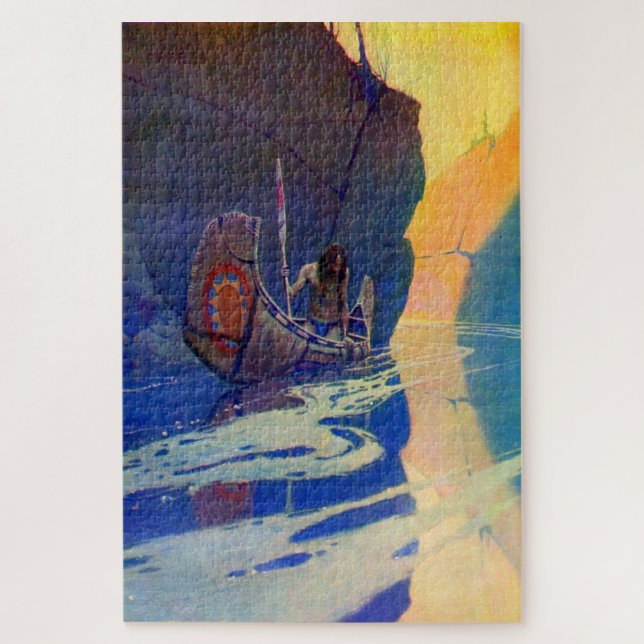 The Indian In His Solitude NC Wyeth 1907  Jigsaw Puzzle (Vertical)