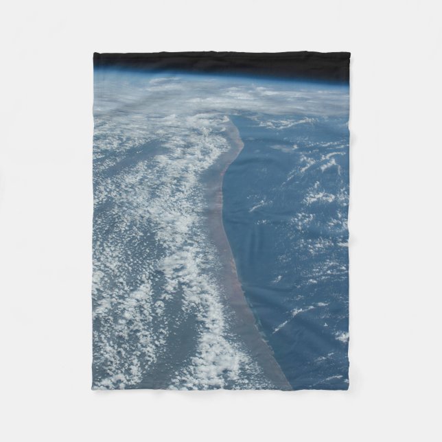 The Indian Ocean Coastline Of Kenya And Somalia. Fleece Blanket (Front)