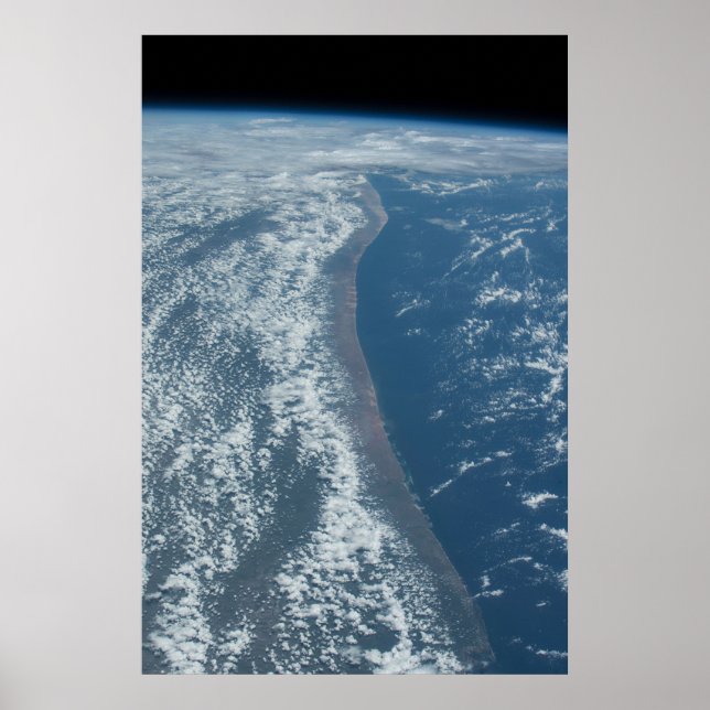 The Indian Ocean Coastline Of Kenya And Somalia. Poster (Front)
