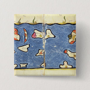 The Indian Ocean, from an atlas 15 Cm Square Badge