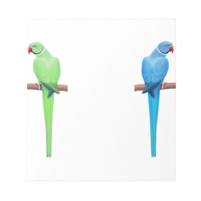 The Indian Ringneck Parakeet Notepad (Front)