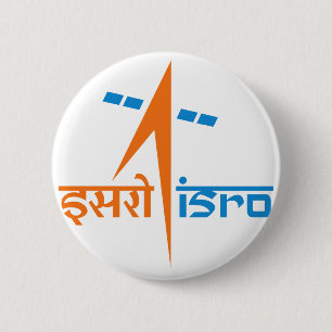 The Indian Space Research Organisation - ISRO 6 Cm Round Badge