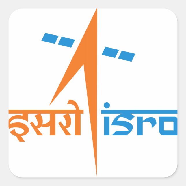 The Indian Space Research Organisation - ISRO Square Sticker (Front)